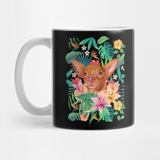 Tropical Short Haired Red Chihuahua Mug